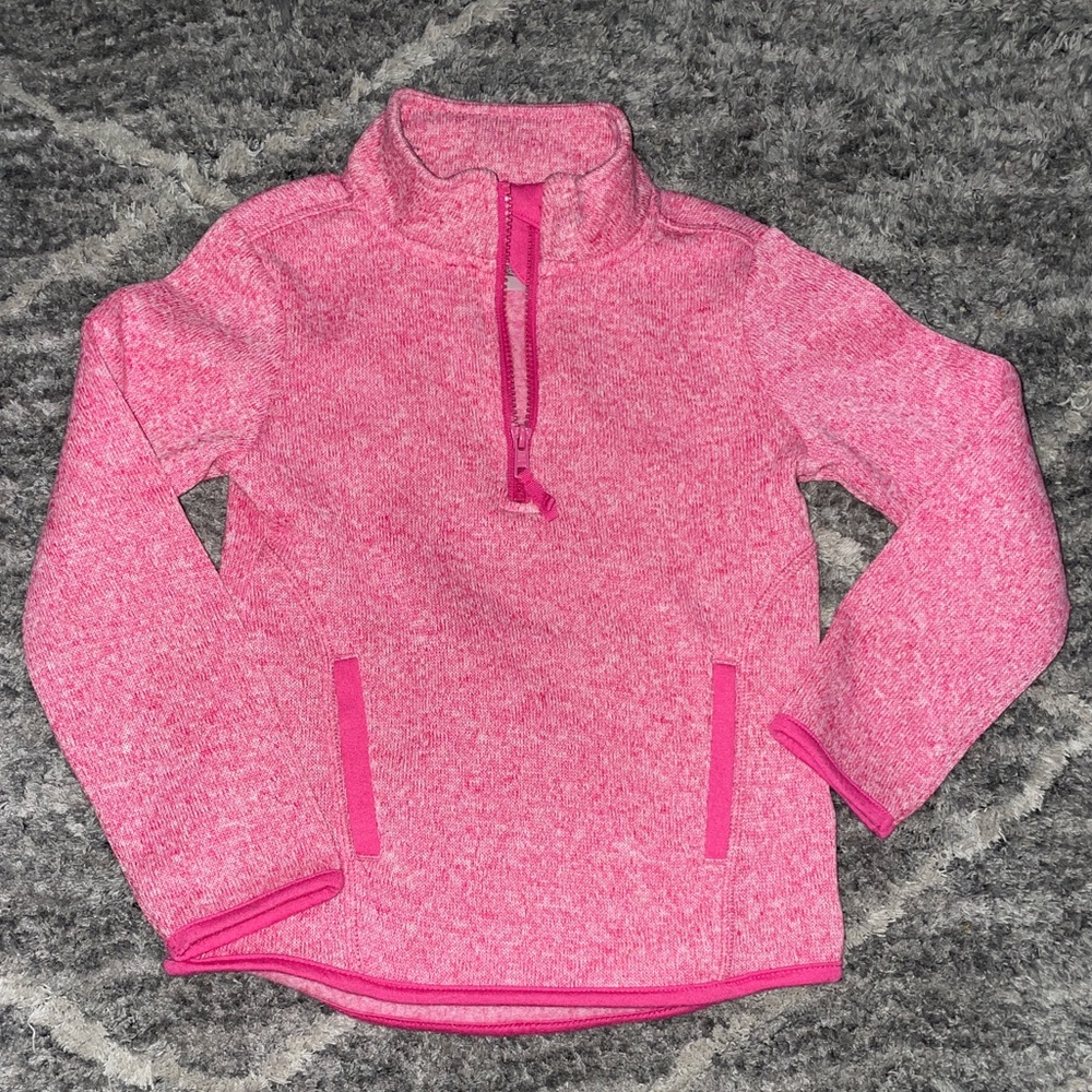 Girls Warm Half Zip Sweatshirt